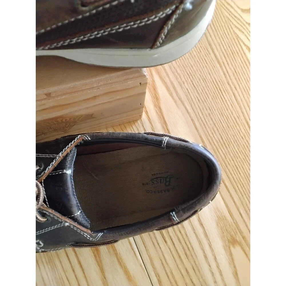 G H Bass Co Maine Leather Boat Shoes Brown Men’s Size 10M Great Condition